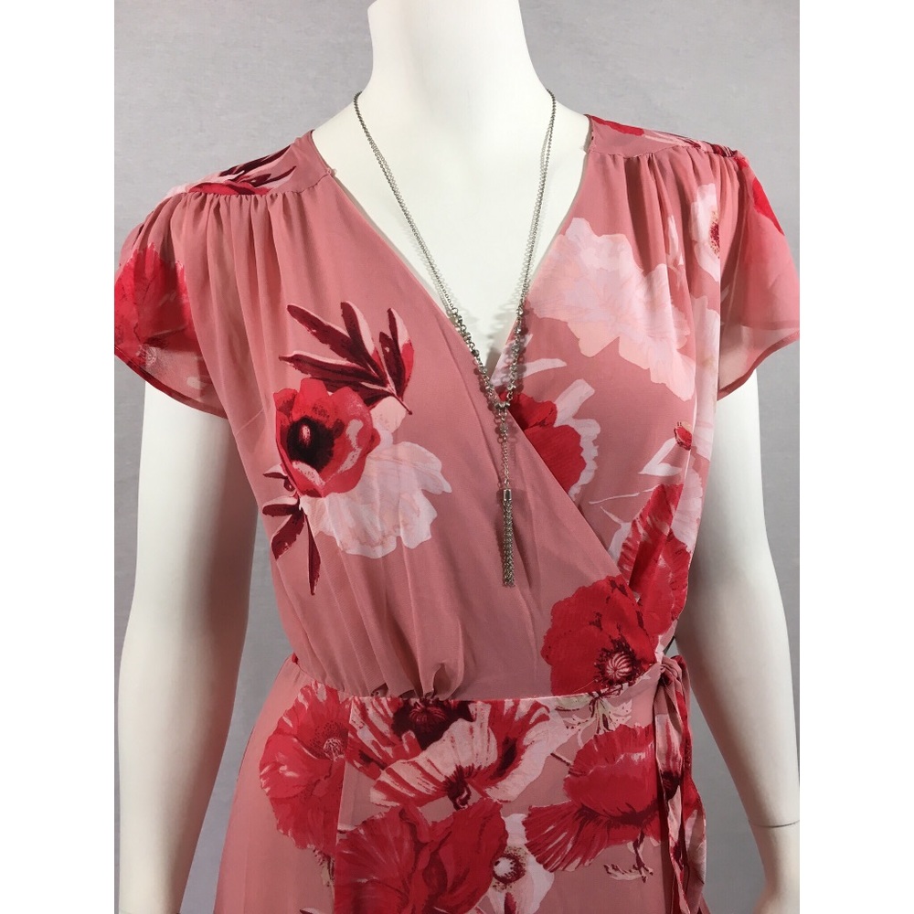 ❤️Floral Wrap Dress, Valentines Day, Easter Eva Mendez feminine, modest - Picture 4 of 6